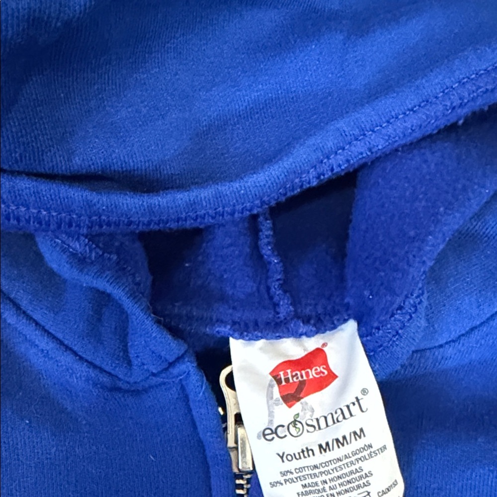 Hanes Kids Blue Hoodie Size 8 - Picture 2 of 3
